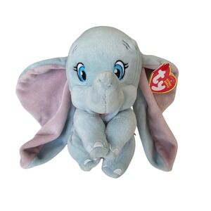 Ty Beanie Babies Disney Dumbo Plush Blue Pink Stuffed Animal Flying Elephant